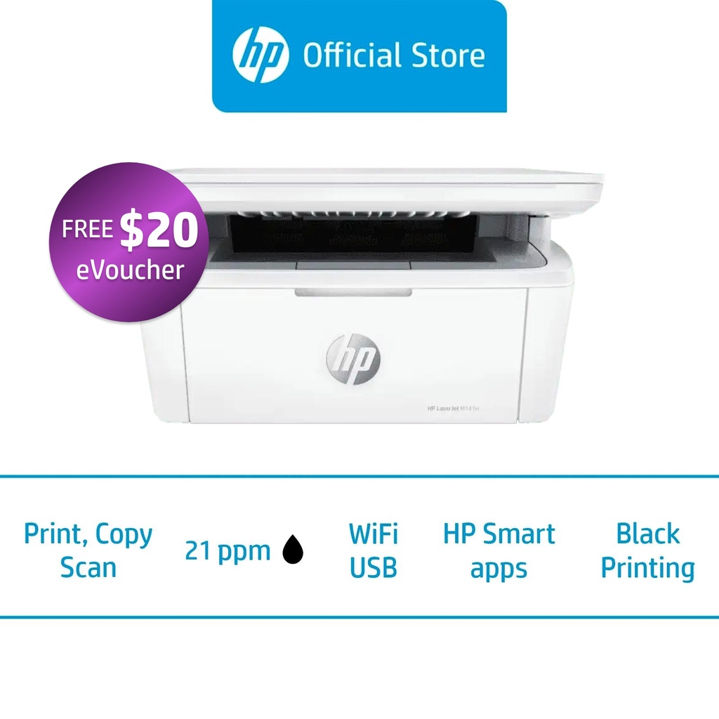 HP LaserJet Pro MFP M141w Wireless Mono Laser Printer / Print, Scan and ...