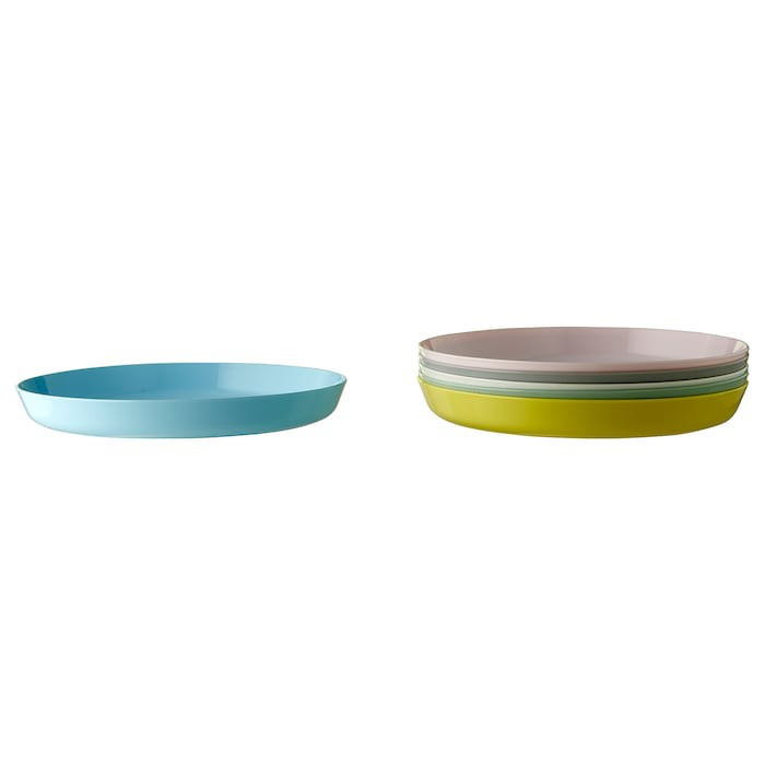 Kids Plate Ikea Kalas Mixed Colour 6 Pieces Shopee Singapore