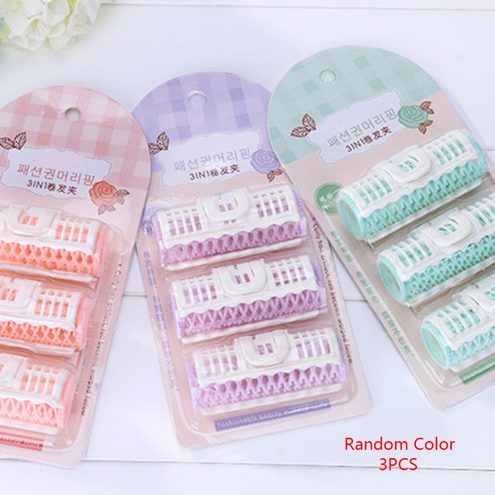 3pcs Set Small Size Hair Curler Spring Clip Curlers Plastic Diy