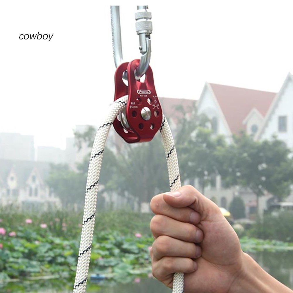 PTCR_Outdoor Rock Climbing Rescue Lifting Single Fixed Pulley Rope