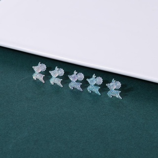 Image of thu nhỏ 1 Pair 20G Cute Animals Shape Stud Earring Acrylic Heart Moon Invisible Resin Ear Studs Helix Conch Rock Piercings Jewelry #5