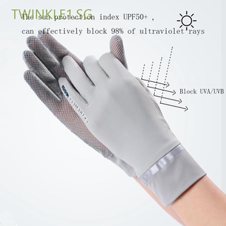 Image of TWINKLE1.SG Breathable Ice Silk UPF 50+ Anti-UV Mesh Driving Gloves