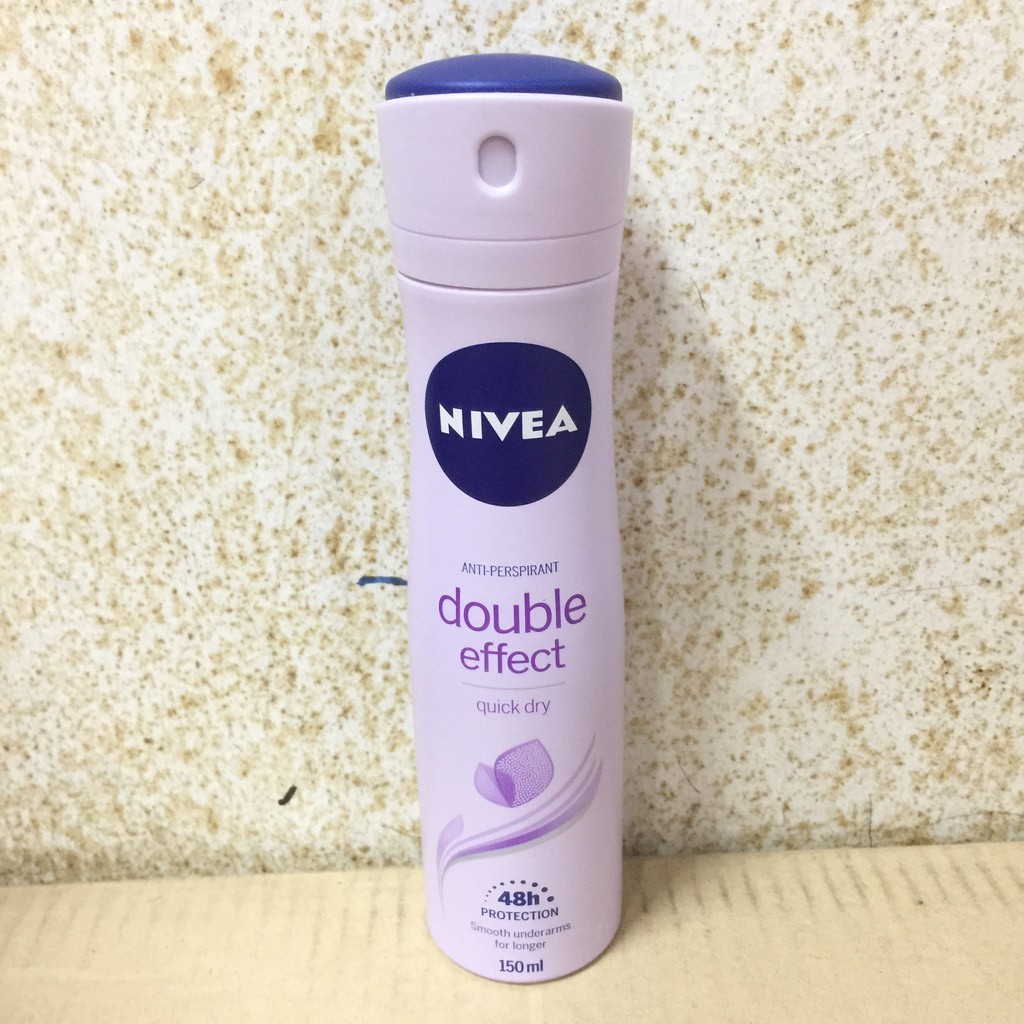 zıpkın Psikiyatri gururluyum  Nivea Double Effect Quick Dry 48H Smooth Undearms Protection  Anti-Perspirant Deodorant Body Spray 150ml | Shopee Singapore