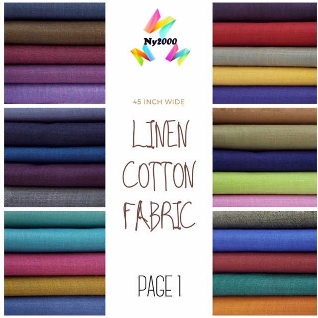 45 Premium Quality Linen Cotton Fabric Page 1 Kain Cotton Linen Bidang 45 Shopee Singapore