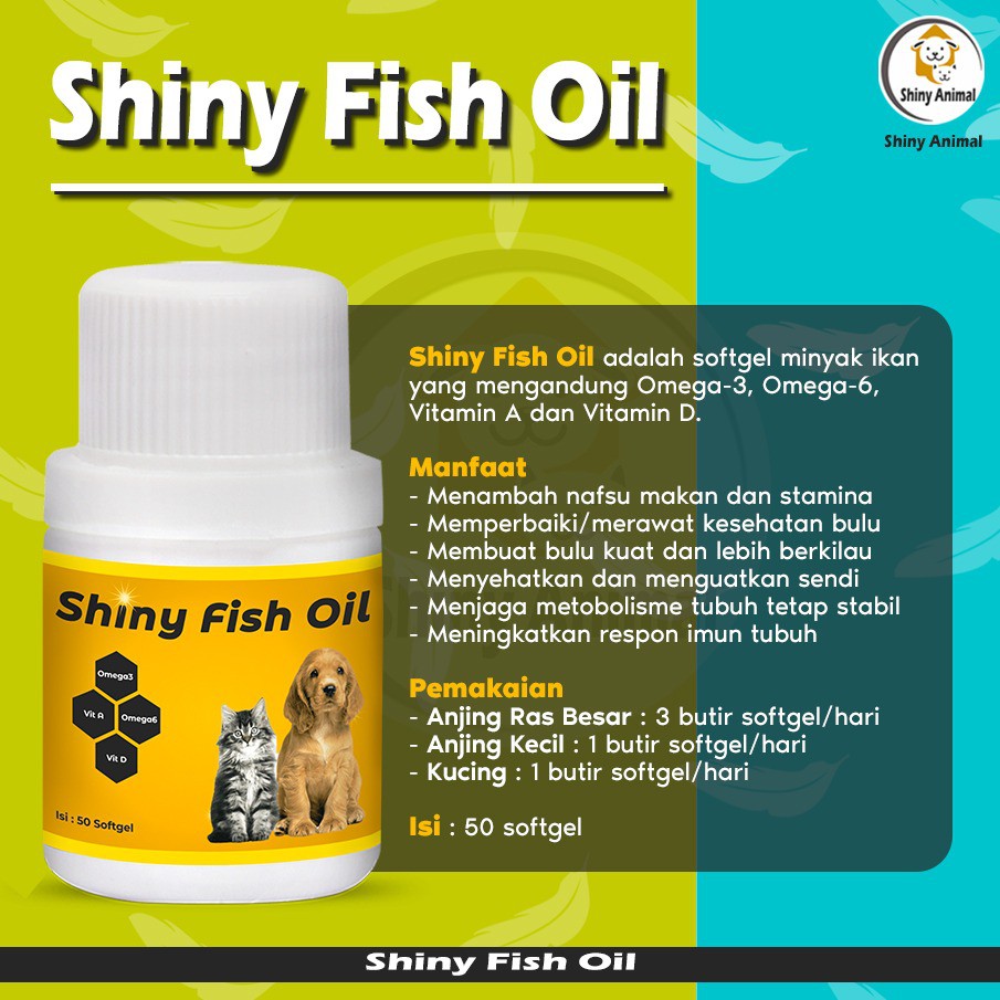 Shiny Fish Oil 50 Softgel Fish Oil For Cats And Dogs Singapore