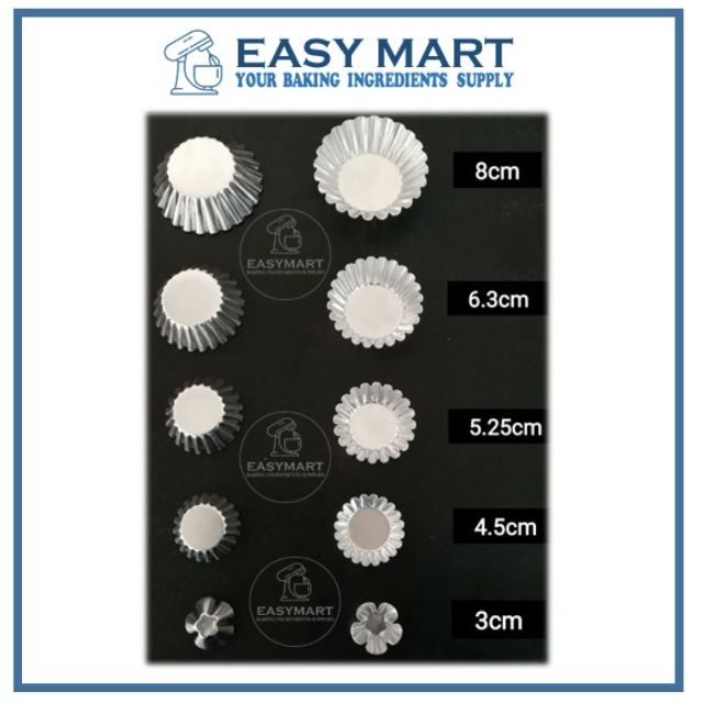 Shop Malaysia High Quality Aluminium Tart Mould Acuan Tat 12pcs 20pcs Shopee Singapore