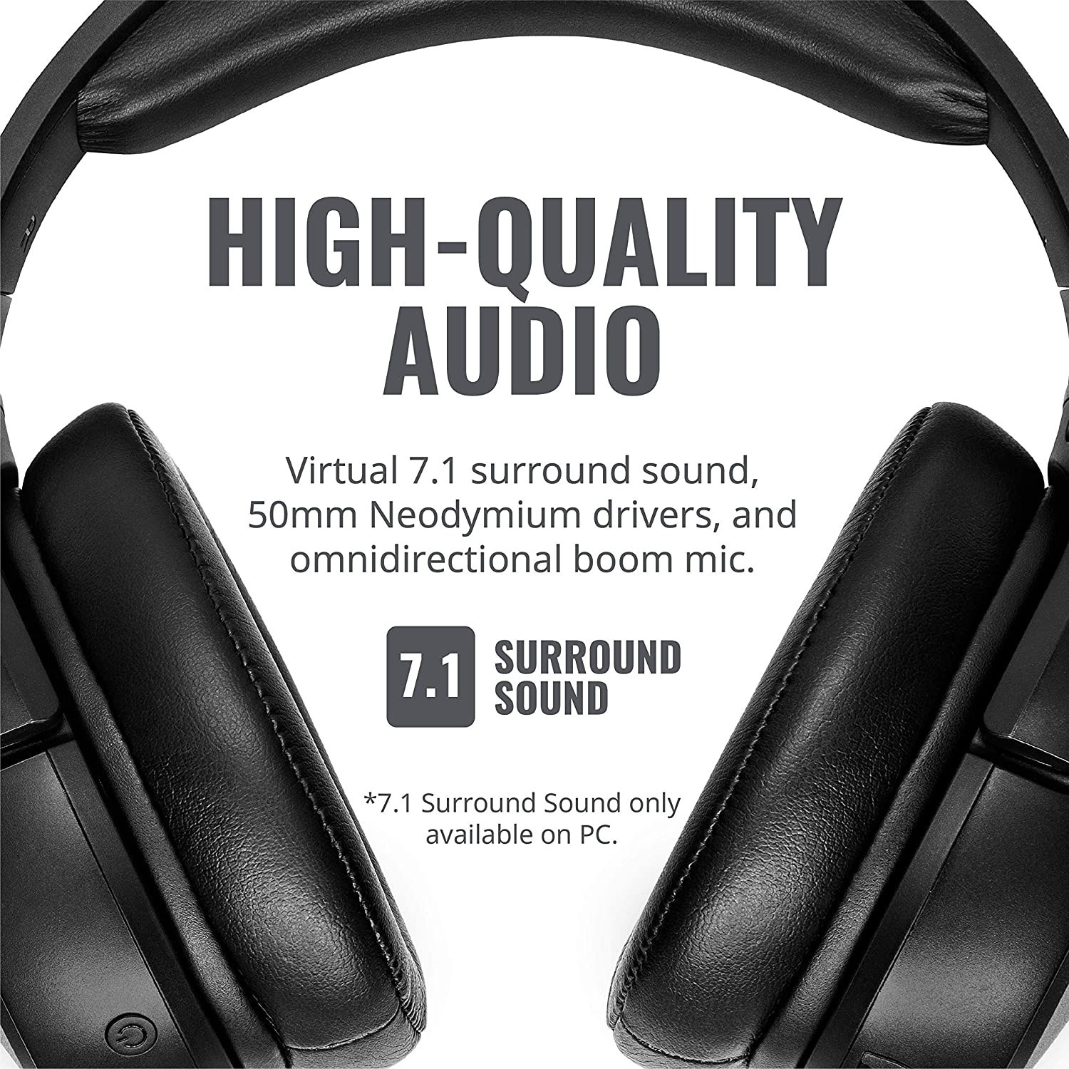 wireless gaming headset 7.1 surround sound pc