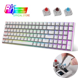 RK100(RK860)/RKG68(RK837)/RK84  2.4G Wireless/Bluetooth/Wired RGB Mechanical Keyboard, 100/68 Keys 3 Modes Hot Swappable 96% Gaming Keyboard for Win/Mac