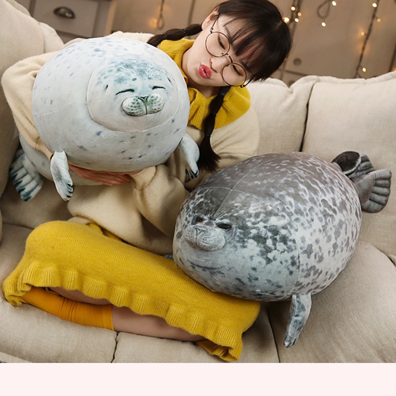 Chubby Blob Seal Plush Toy Animal Cute Ocean Pillow Pet Stuffed Doll Kids Gift 