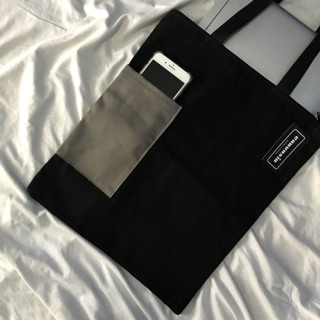 Tote bag black & grey