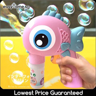 Easyhome.sg Big Eye Fish Bubble Gun / bubble water 1000ml / Toy Kids Children Toys