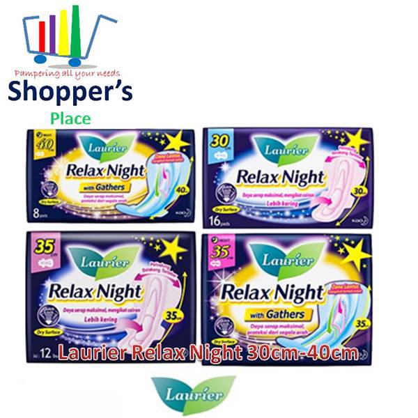 Laurier Relax Night 30cm 35cm Laurier Relax Night With Gather 35cm 40cm Shopee Singapore