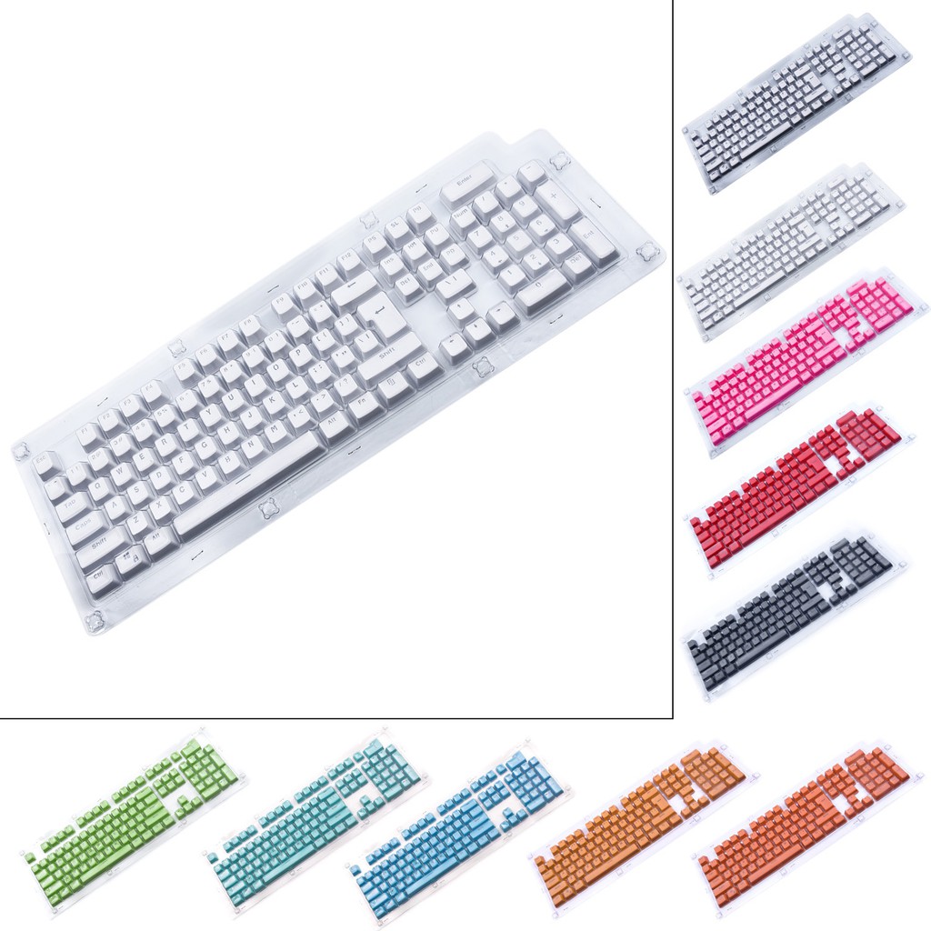 104 Keys Pbt Keycaps Backlit Double Shot Keycaps For Mechanical Cherry Mx Switch Shopee Singapore