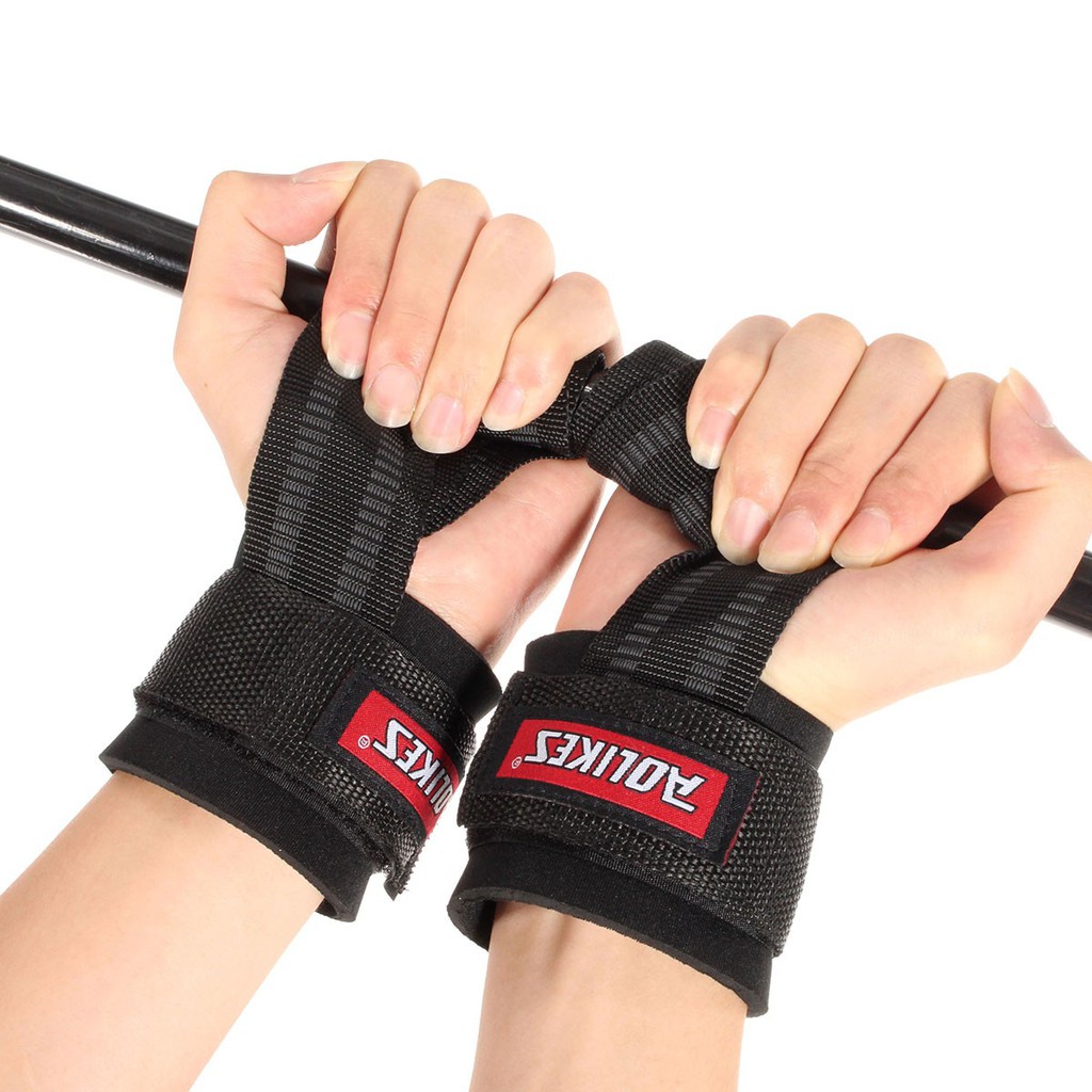 Weight Lifting Hand Bar Grips Straps Wrist Support Gym Training Wraps Glove@LED5 