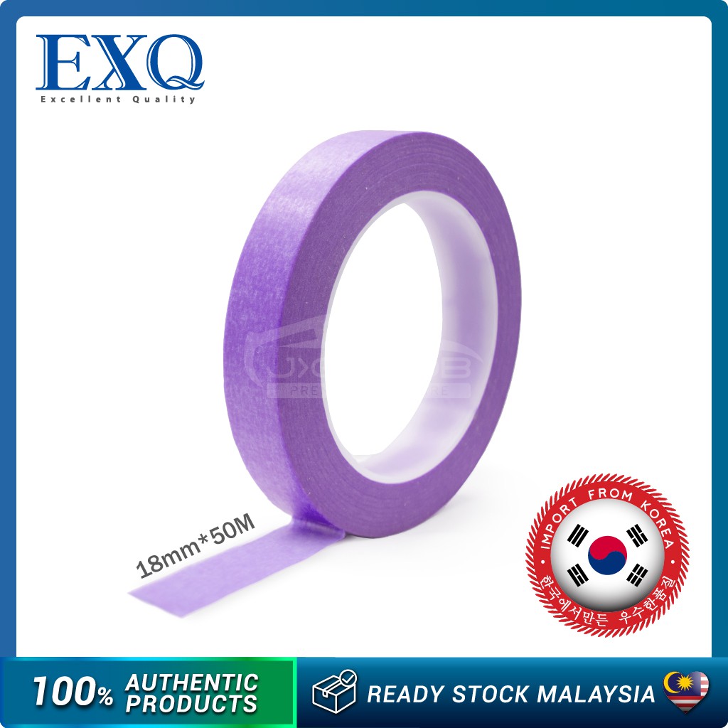 Shop Malaysia Exq 1x Purple Masking Tape 18mm 50m High Performance Grade For Detailing Polishing Refinishing No Residue Masking Tape Shopee Singapore