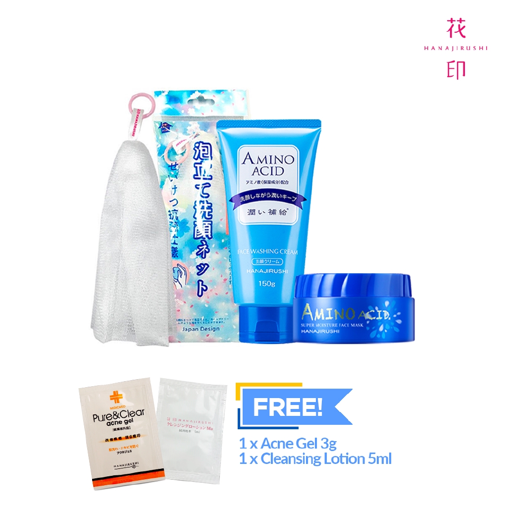 hanajirushi amino acid face washing cream