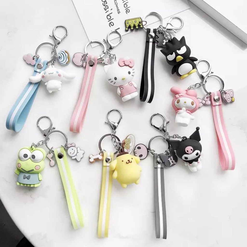 my melody mascot holder Details about   Kuromi key chain Charm Stuffed Sanrio Character 