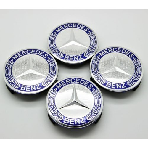 4X 75mm Wheel Center Caps Silver Fit Mercedes-Benz W203 W204 W124 W211 W212 W221