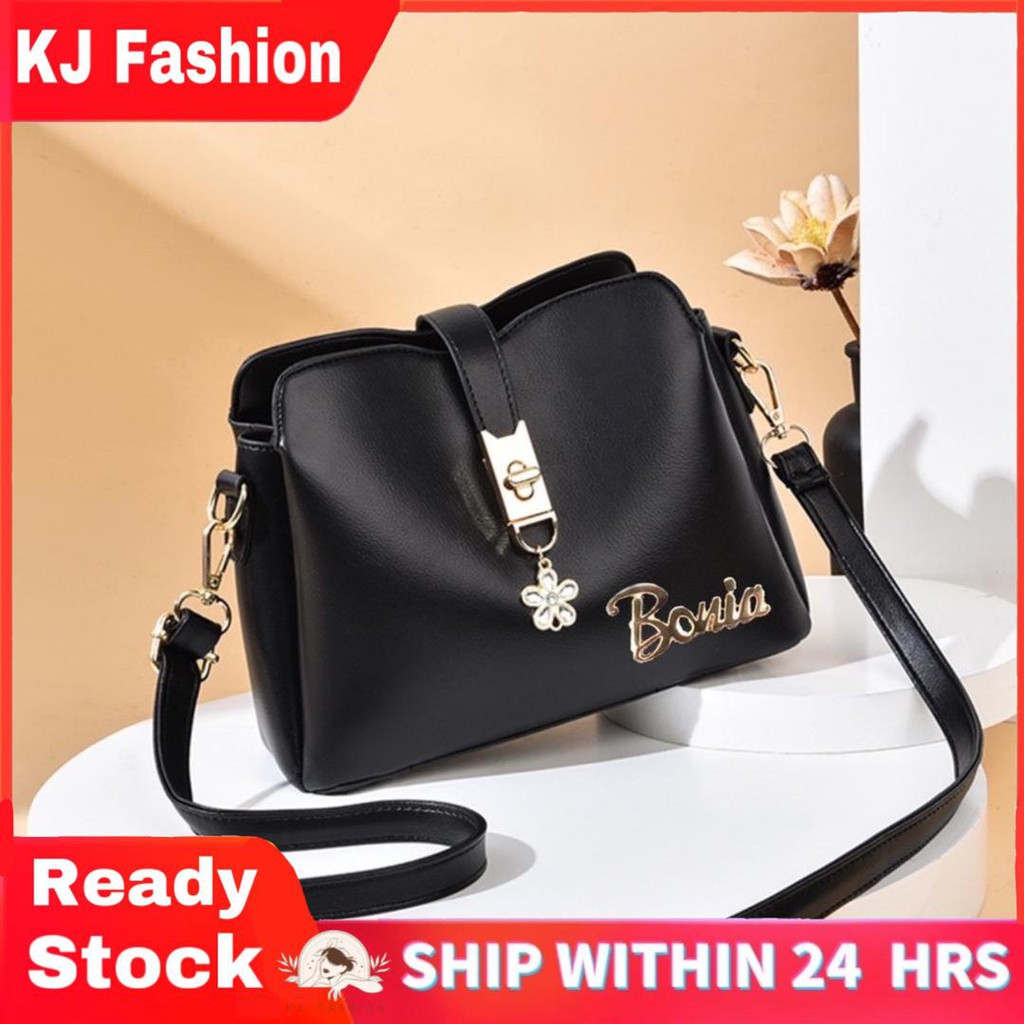 Ready Stock Kj Fashion Bn Woman Handbag Beg Tangan Bag Tote Pu Leather Shoulder Bag Handbag Bags Wanita Ladies Handbag Shopee Singapore