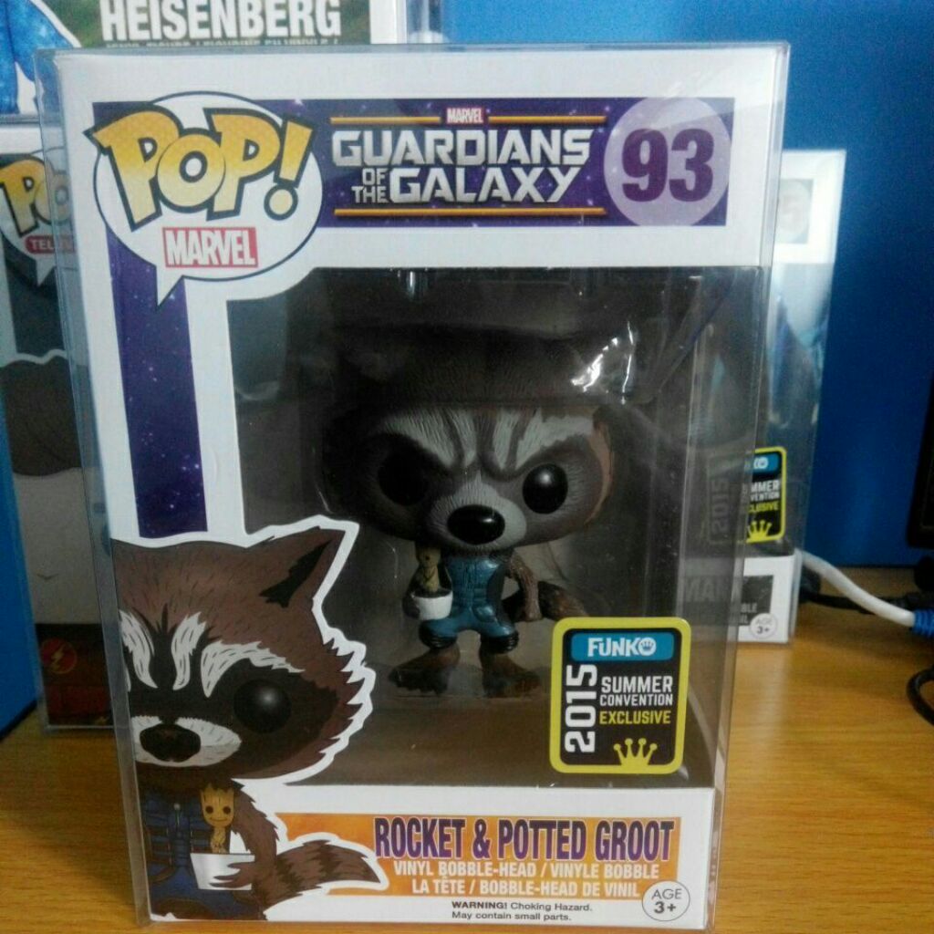 rocket and potted groot funko pop