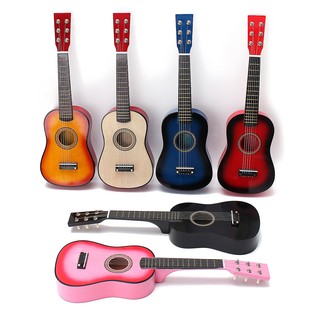 23'' Children Wooden Guitar Student 6 String Ukulele Gift Beginner Practice_3C