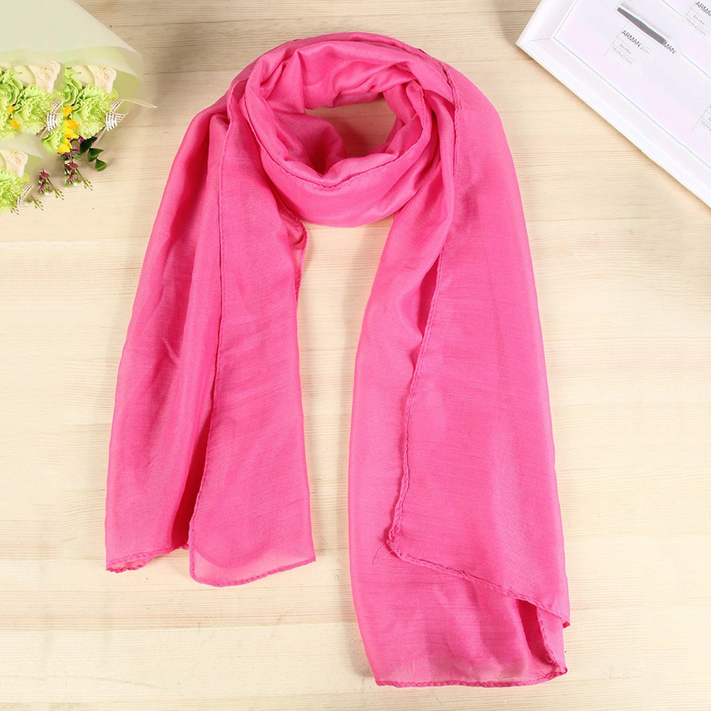 hxbgxb Women Cotton and linen pure color scarves shawl wrap scarves ...
