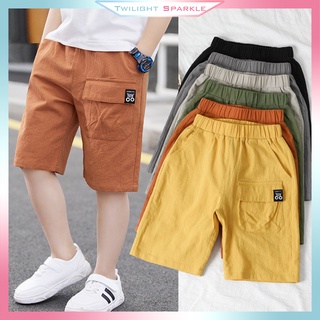 Boy Short Pants Kids Casual Seluar Pendek Budak Lelaki Cotton Slacks Linen Style Sport Korean Casual Pants #0