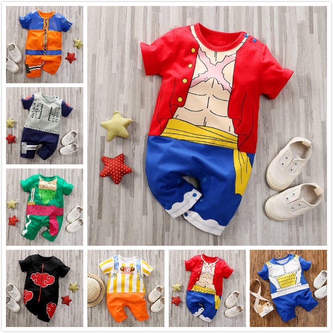 Baby Romper Short Sleeve Rompers Boy Clothes Set Newborn Anime Cartoon Jumpsuit One Piece Sets Kids Clothing Suit Summer Outing Children Clothes Bayi Bodysuits Shopee Singapore