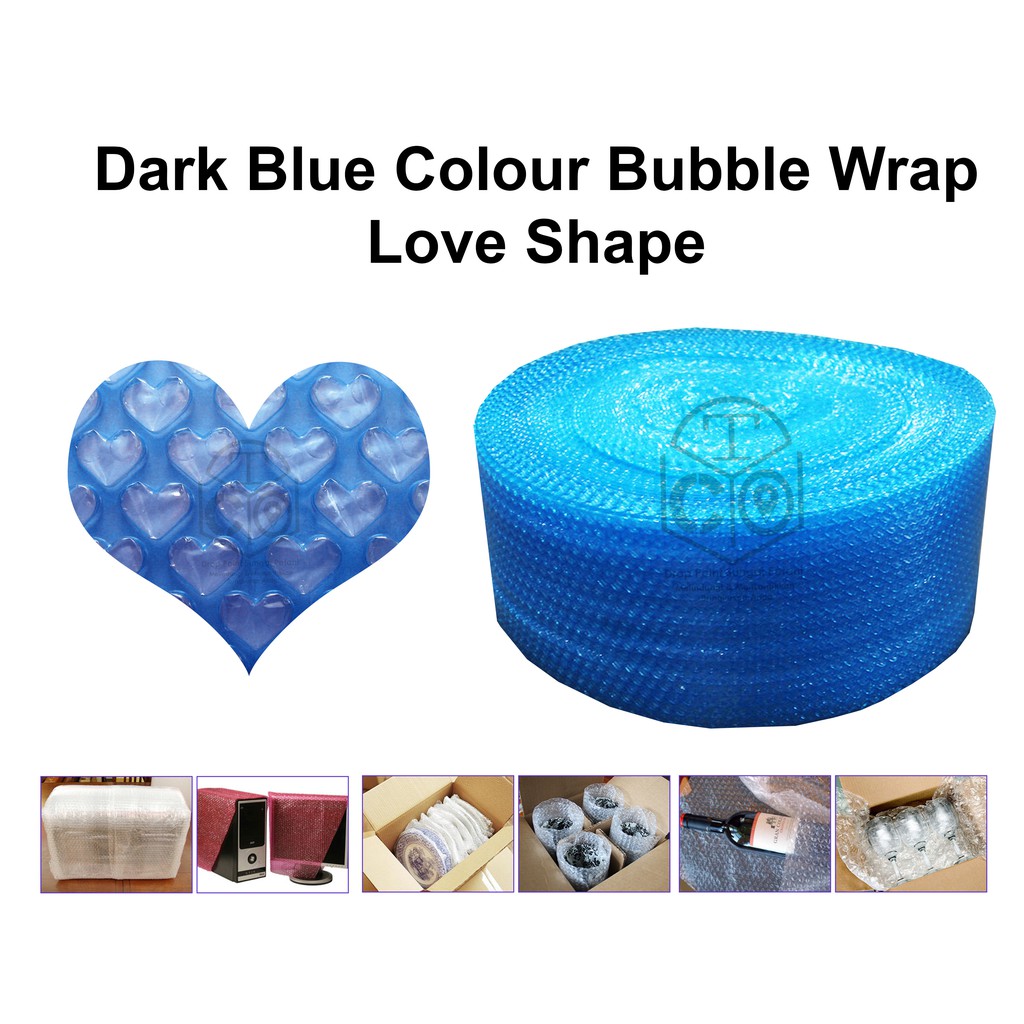 Shop Malaysia Dark Blue Colour Bubble Wrap Love Shape Shopee Singapore