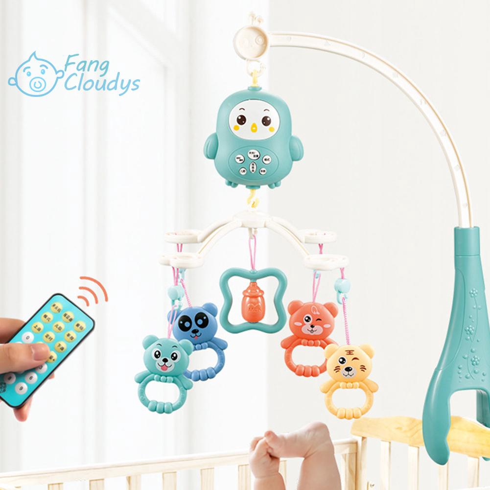 In Stock Fast Remote Control Baby Rattles Baby Crib Mobile Musical Bed Bell Early Learning Toy Shopee Singapore