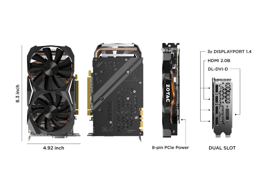 Local Zotac Geforce Gtx 1080 Mini 8gb Gddr5x Shopee Singapore