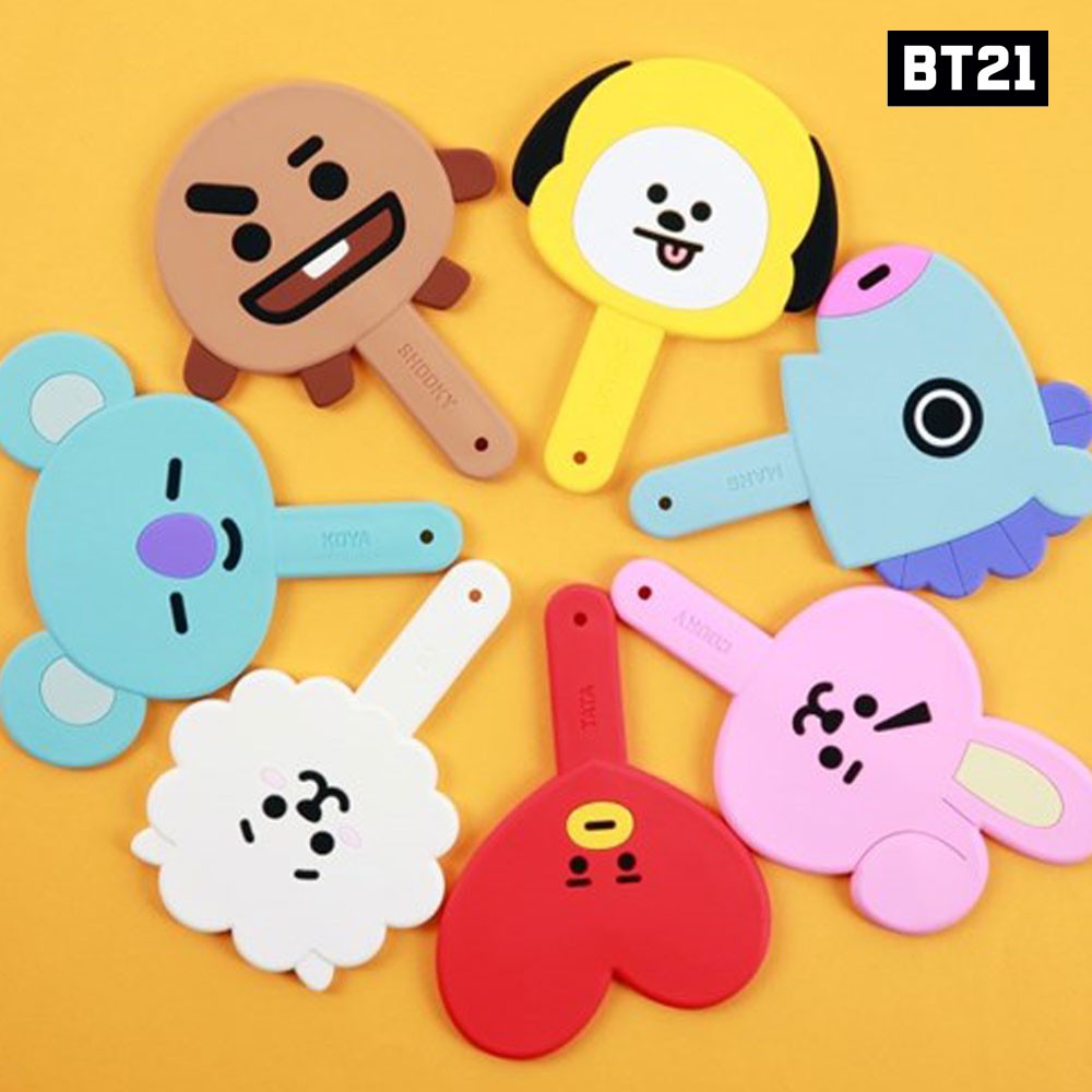 Bts Bt21 Official Authentic Goods Silicone Hand Mirror 7characters By Kumhong Shopee Singapore