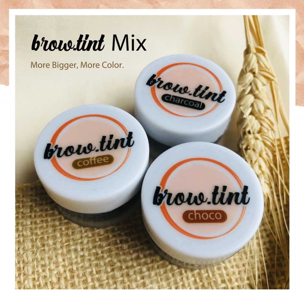 Brow.Tint Mix Henna Eyebrow Halal Long Lasting (25 Days) Shopee