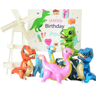 4D Dinosaur Foil Balloons Cartoon Unicorn Ballons Kids Birthday Animal Globos Baby Shower Party Decoration Supplies #4