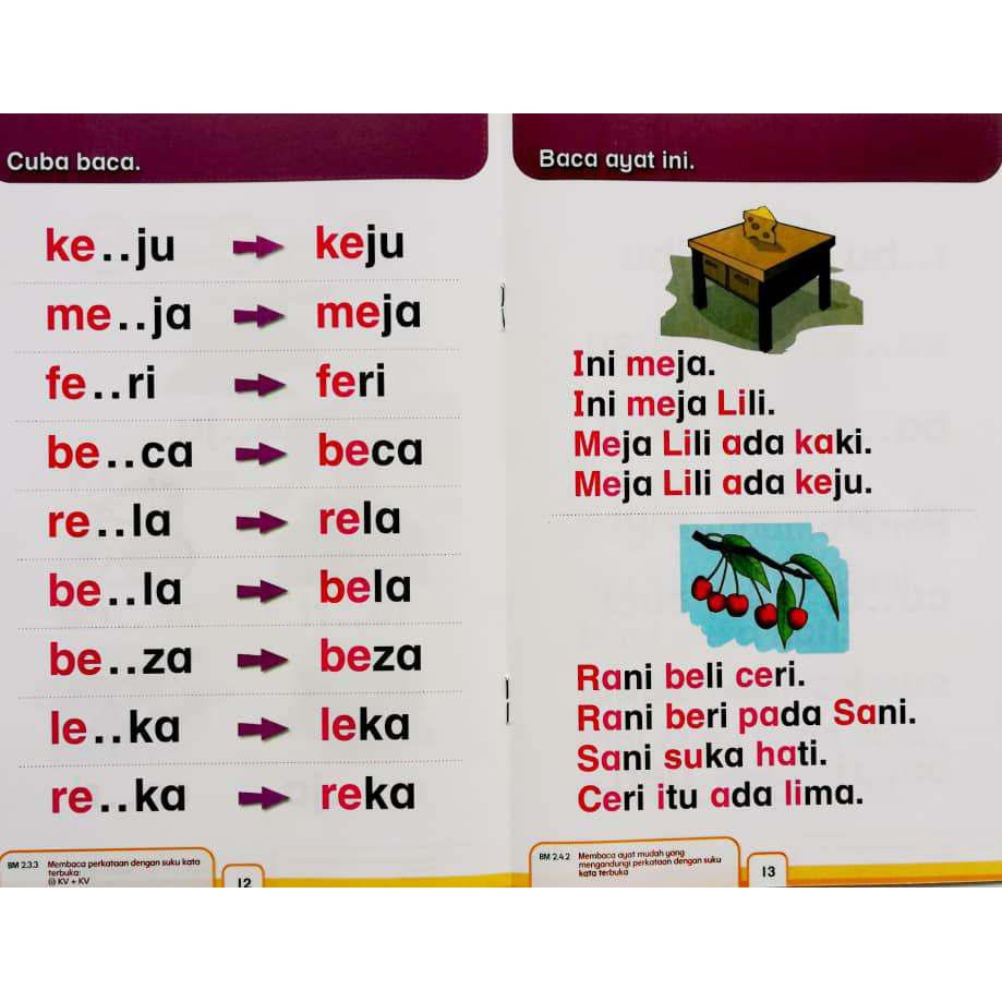 Buku Pra Sekolah Buku Pantas Membaca Shopee Singapore