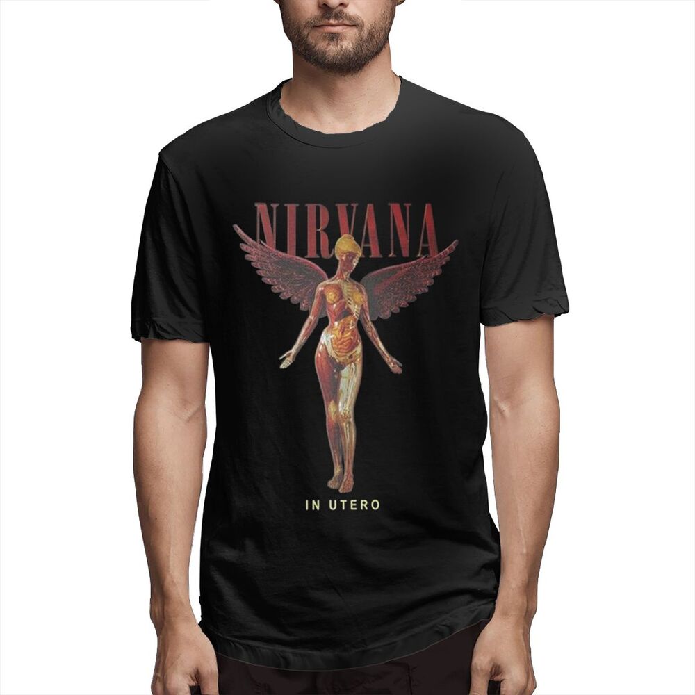 Awdip Nirvana In Utero Rock Band Alternative Kurt Cobain Men T Shirt Shopee Singapore