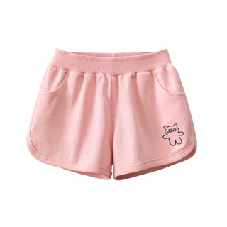 Girls short pants Children's Clothing Summer New Girls' Shorts Denim Bear Cute Pattern Outer Wear Pants Thin Children's Shorts #1