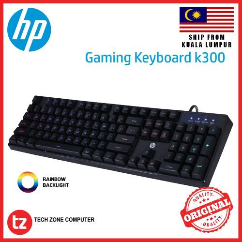 HP K300 / K500F USB Wired Gaming Keyboard with LED Backlight Shopee