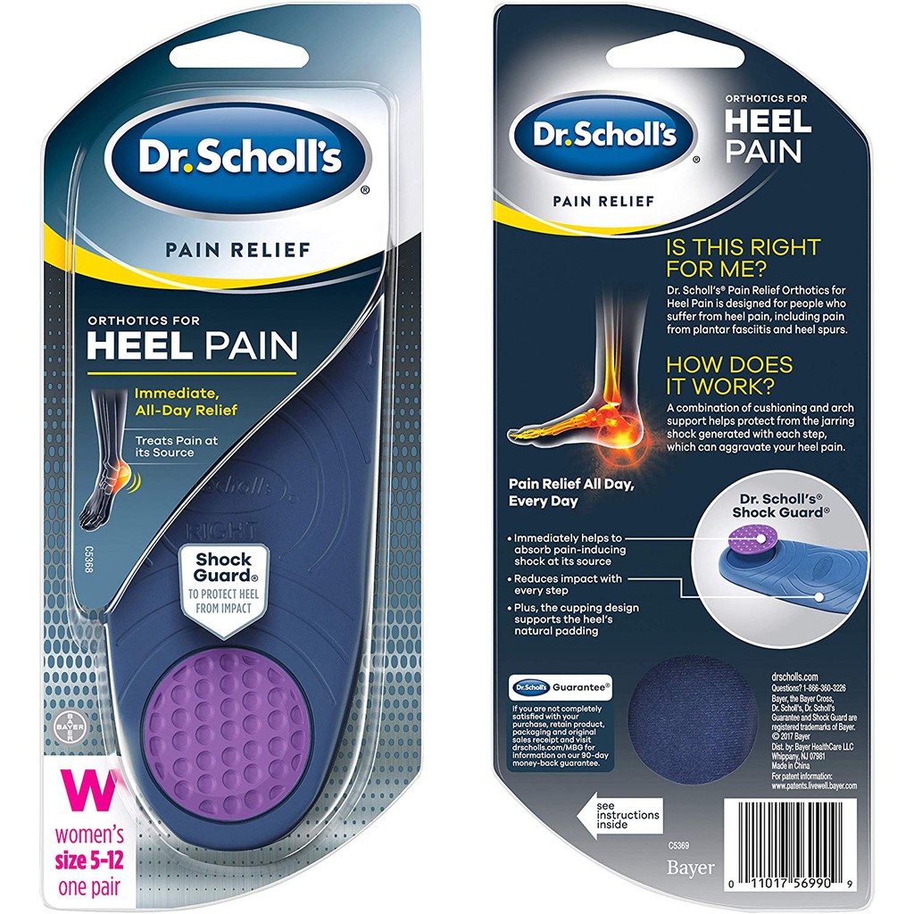Menstruatie bang piek ☘️ Dr. Scholl's HEEL W5-12 Pain Relief Orthotics Insoles Clinically Proven  to Relieve Plantar Fasciitis | Shopee Singapore