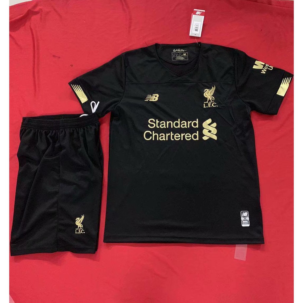 liverpool black goalkeeper kit mens