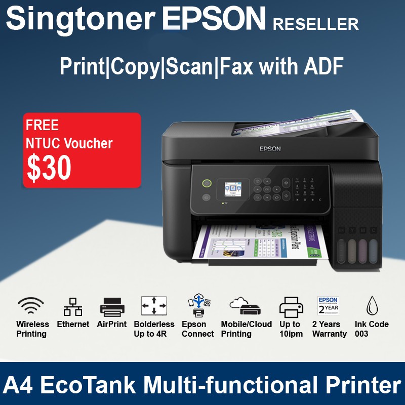 [Singapore Warranty] Epson L5190 Wi-Fi All-in-One Ink Tank Inkjet ...