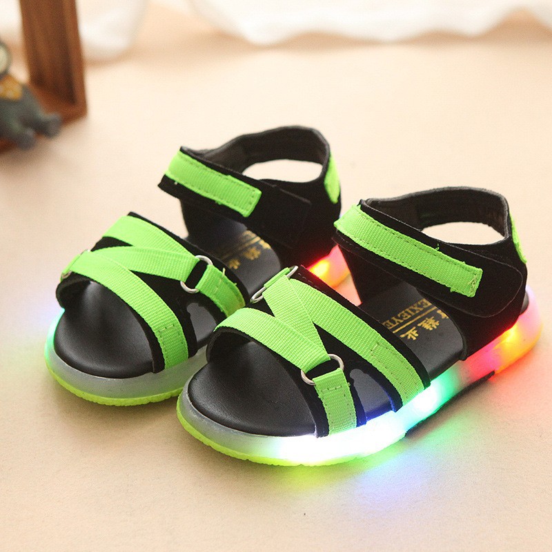 boys light up sandals