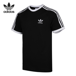 adidas originals 3 stripes t shirt black