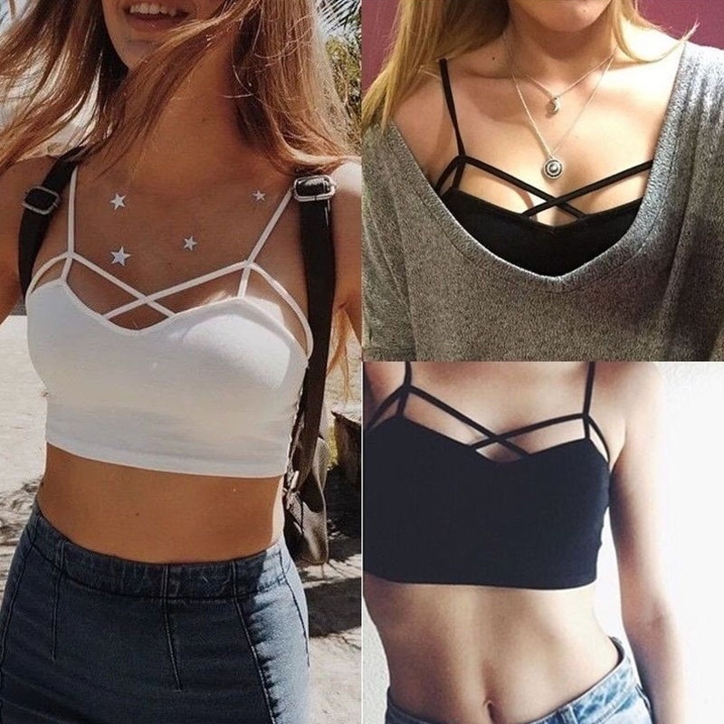 white crop bralette