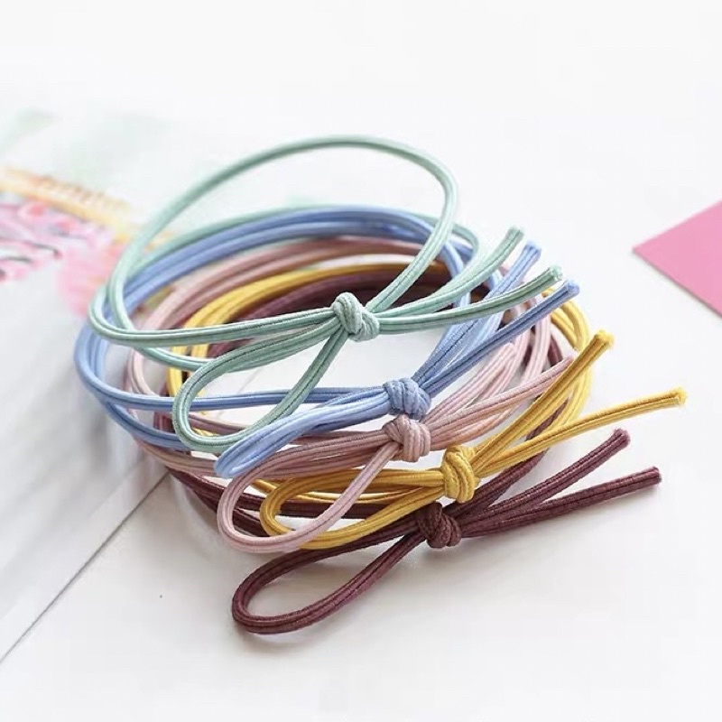 Single bow hair tie rubber band Shopee Singapore