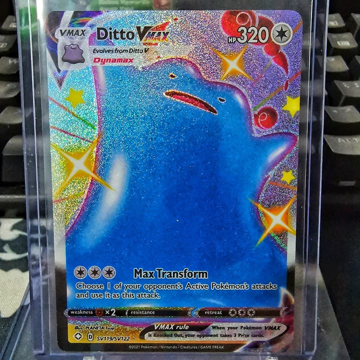 Pokemon Cards Ditto Vmax Sv119 Sv122 Shiny Rare Shining Fates Shopee Singapore