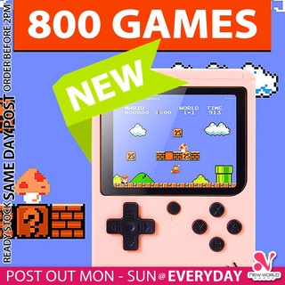 《 800 GAMES 》 Handheld TV Video Game Portable Classic Retro Gameboy Super Mario Contra Tank Pacman 400 Permainan 电子游戏