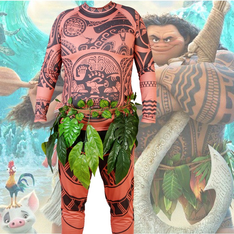 Halloween Moana Costume Adult Princess Tattoo Fancy Dress Maui Cosplay Outfits Shopee Singapore