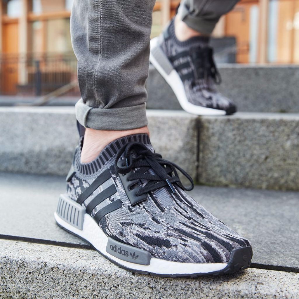 adidas nmd r1 primeknit grey three