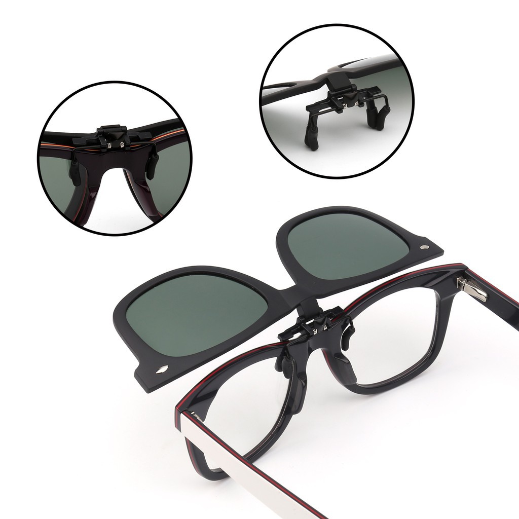 clip on flip up sunglasses